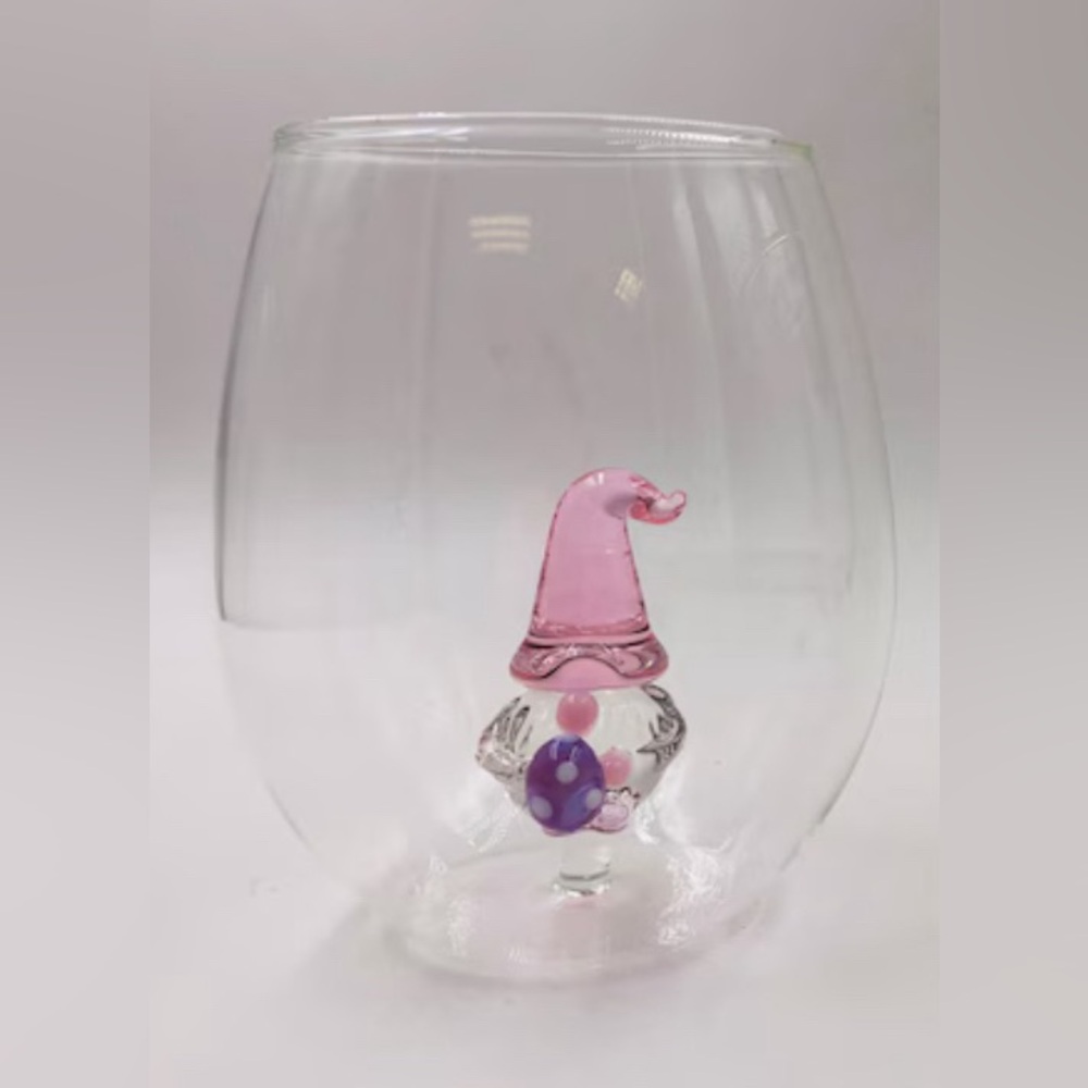 Easter Spring Gnome Glass Egg Easter Decorative Gnome Glass